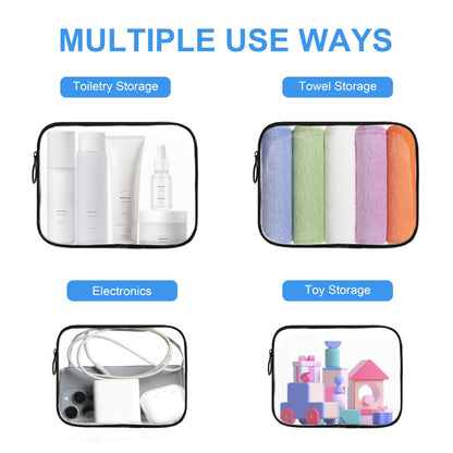 ploimyur TSA Approved Toiletry Bag,2 Pack Clear Toiletry Bag, Quart Size Travel Essential Bags for Toiletries,Clear Makeup Bag Organizer, Carry on Cosmetic Bags for Women,Black