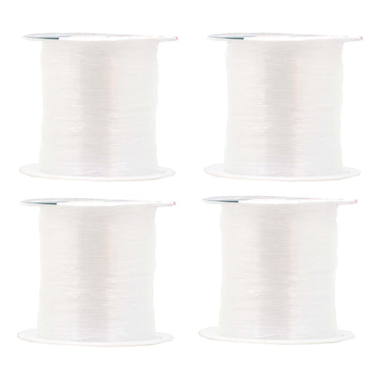 Mandala Crafts 0.3mm Clear Sewing Thread Transparent Nylon Invisible Thread for Sewing Quilting - 306 Yds Monofilament Fishing Line String for Hanging and Wigs