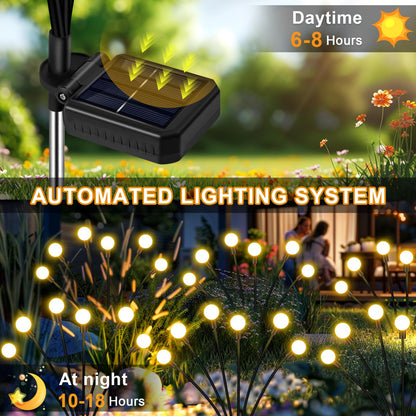 NBQQ Solar Garden Lights Outdoor, 4 Pack 32LED Swaying Light Waterproof Solar Lights Outdoor for Yard Pathway Patio, Swaying Lawn Decor as Gardening Gifts for Women Holiday