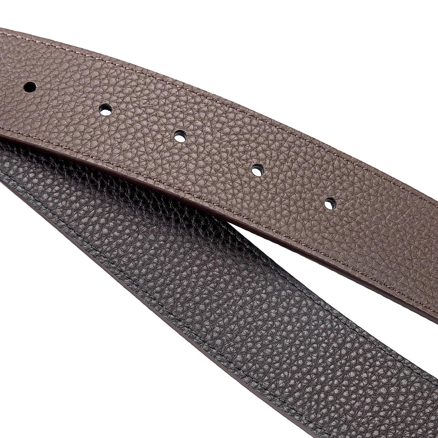 Vatee's Reversible Genuine Leather Belts For Men/Women Replacement Belt Strap Without Buckle 1.5"(38mm) Wide 49"(125cm) Long Black & Coffee