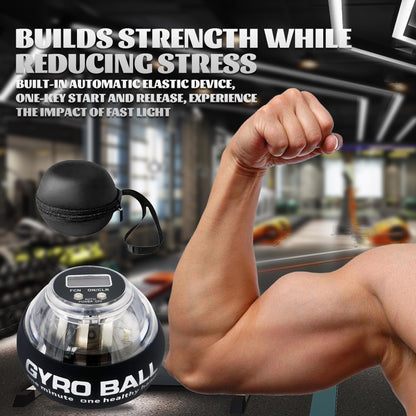 HuijXanqor Torque Ball Hand Exerciser,Wrist Trainer Ball Gyro Ball Hand Wrist Exerciser with Counter,Premium Wrist Strengthener for Fitness,Stress Relief & Dexterity Training,Portable,Gift-Ready for Adults