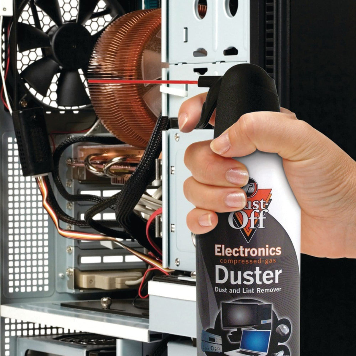 Dust-Off Compressed Gas Dusters, 10 Oz, Pack Of 2