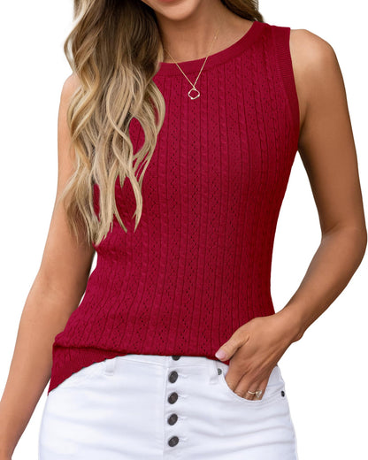 Arach&Cloz Women's Wool Blend Sweaters Non See Through All-Season Business Casual Tank 2025