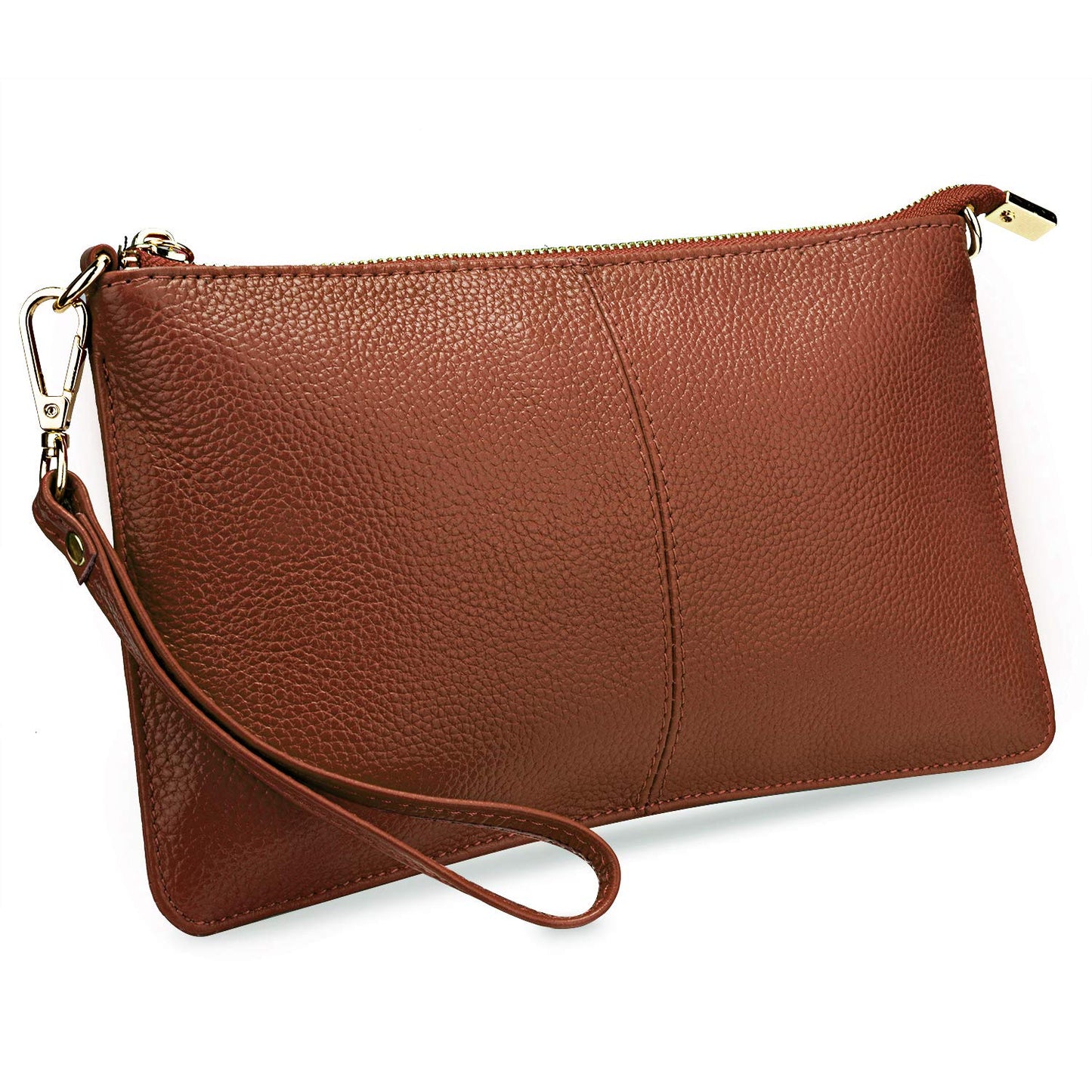 YALUXE Genuine Leather Wristlet Handbags Purses Cell Phone Pocket Clutch Wallet Crossbody Bags for Women