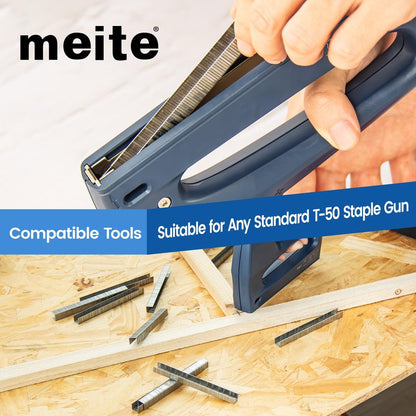 meite T50 Stainless Steel Staples Marine, 9/16 Inch Heavy Duty Staples for Staple Gun - 20 Gauge 3/8 Inch Crown T50 Upholstery Staple for Salt Water, Marine Applications (1 Case)