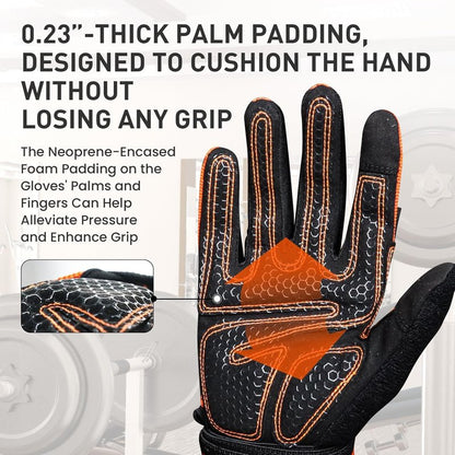 Weightlifting Workout Gloves with Wrist Support - Half & Full Finger Design for Men | Padded Grip for Gym Fitness