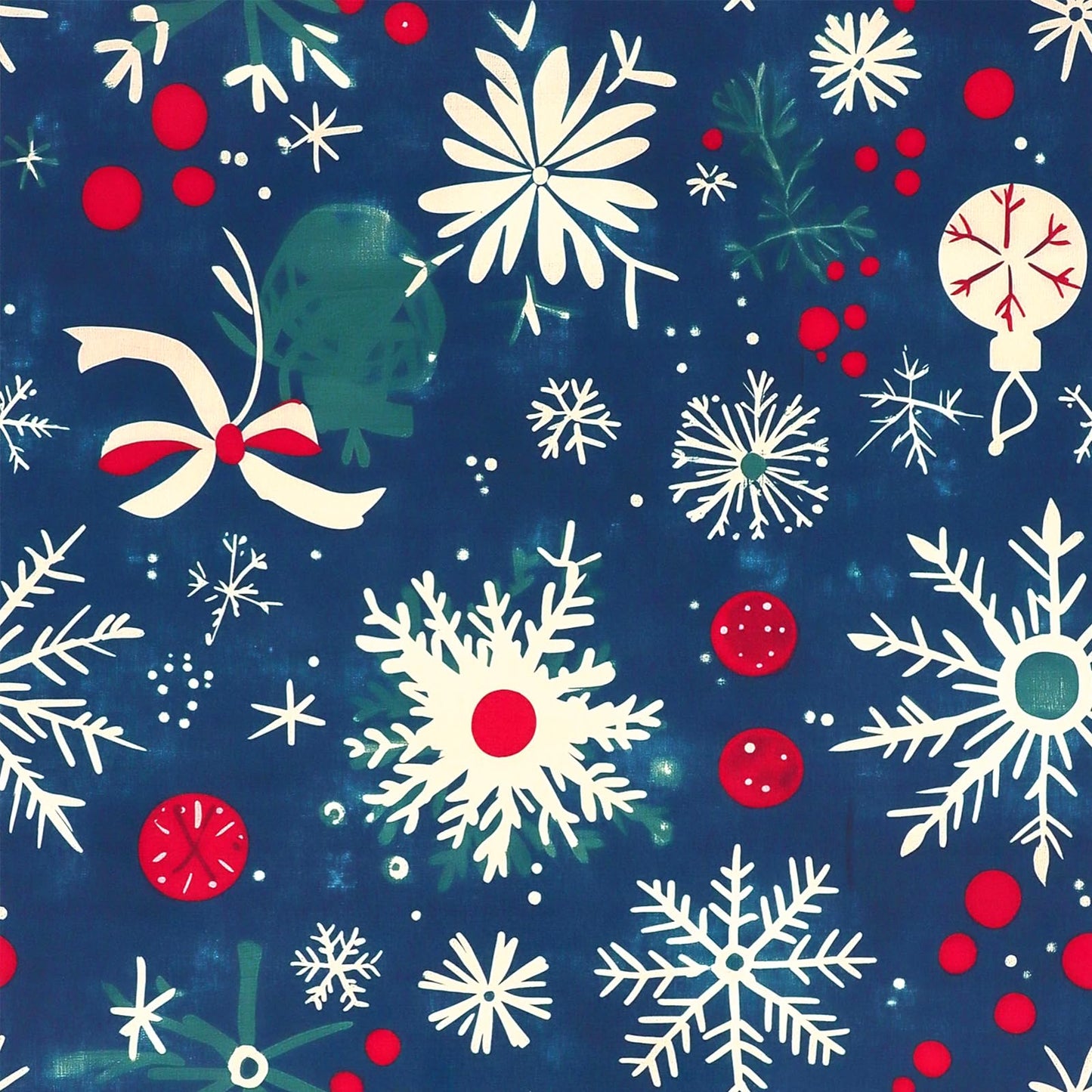 Christmas Peel and Stick Wallpaper Snowflake & Ornament Contact Paper Green Holiday Wall Paper Decor Removable Self-Adhesive Wallpaper Vinyl Christmas Decoration for Countertop Cabinets 17" x 196.8"