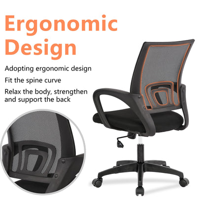 PayLessHere Home Office Chair Desk Computer Chair Adjustable Ergonomic Lumbar Support Armrest Executive with High Density Mesh 360 Degree Swivel Chair for Men Women Adults, Black