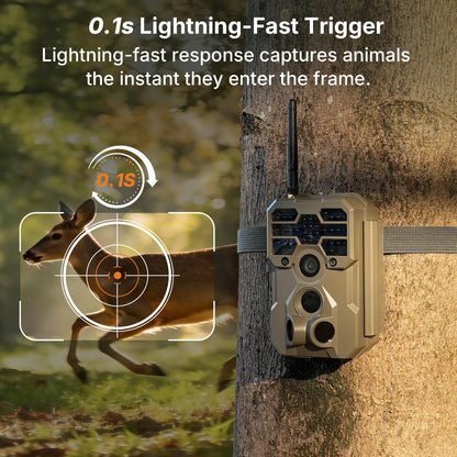 GardePro A80 WiFi Trail Camera (Non-Cellular), 4K Video & 64MP Photo, Live View, No-Glow IR Night Vision, Motion Detection