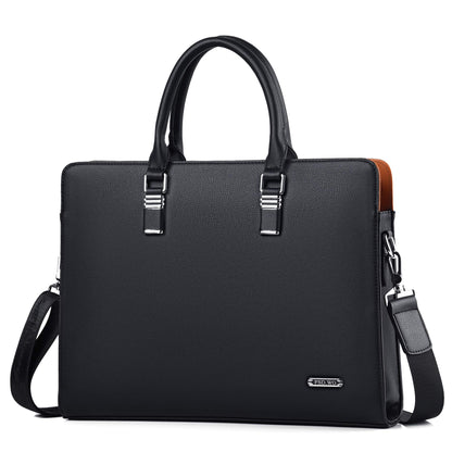 FSD.WG]Business Bag Leather Briefcase Shoulder Laptop Business Bag for Men