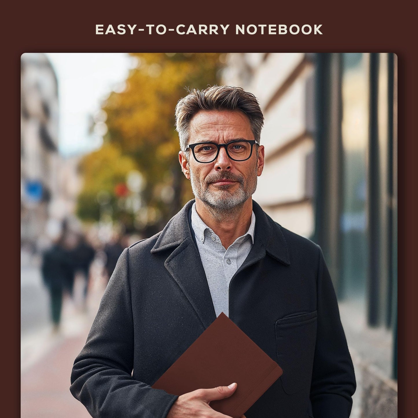 BEECHMORE BOOKS Large Lined Journal Notebook, 8.5" x 11.5" (A4) Hardcover Vegan Leather Executive Diary for Work, Thick 120gsm Paper, Lay-Flat Binding, Gift Box