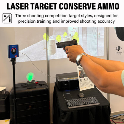Dry Fire Laser Training System, Laser Target for Dry Fire Shooting Compatible with Most Laser Cartridges, Steel Plate Sound & Immediate Flash Feedback, Ideal for IPSC, IDPA & USPSA