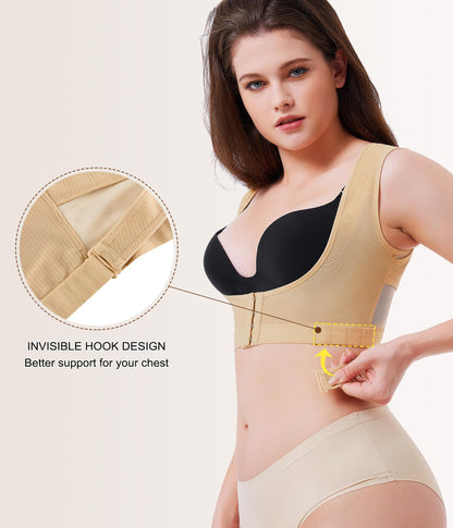 URSEXYLY Upper Back Brace for Women Breathable Posture Corrector Posture Support Back Straightener Pain Relief(Black,L)