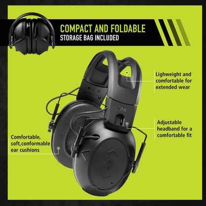 Peltor Sport Tactical 500 Bluetooth Hearing Protection Ear Muffs, 25 dB Noise Reduction Rating, Electronic Hearing Protection Headphones for Shooting, Hunting, Mowing, Construction, Concerts, & More