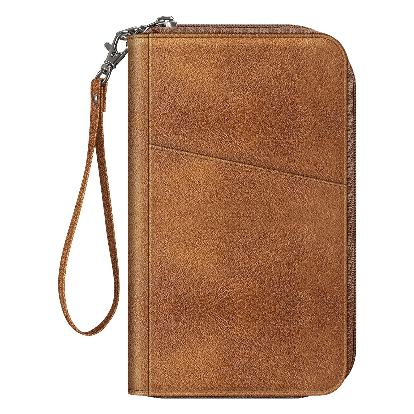 Fintie Family Passport Holder Wallet, RFID Blocking Travel Document Organizer Clutch Bag Credit Cards Case Cover for Women Men, Brown