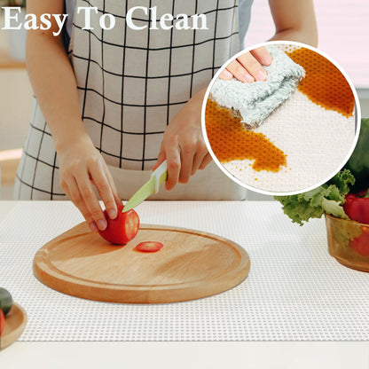 Shelf Liner for Kitchen Cabinets Liners Non Slip Waterproof 14 Inch Wide X 20 Ft Non Adhesive Cabinet Drawer Strong Grip Clear Closet Pantry Shelf Liner Cupboard Refrigerator Bathroom Drawer Mat