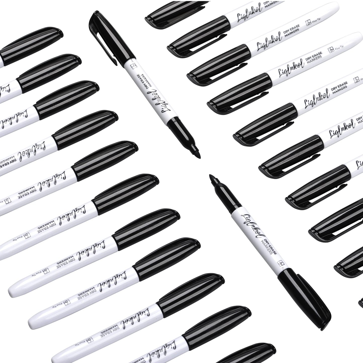 Dry Erase Markers with Fine Tip, Bulk Pack of 144 with Black, Whiteboard Markers Bulk with Low Odor, Office Supplies for School Office or Home