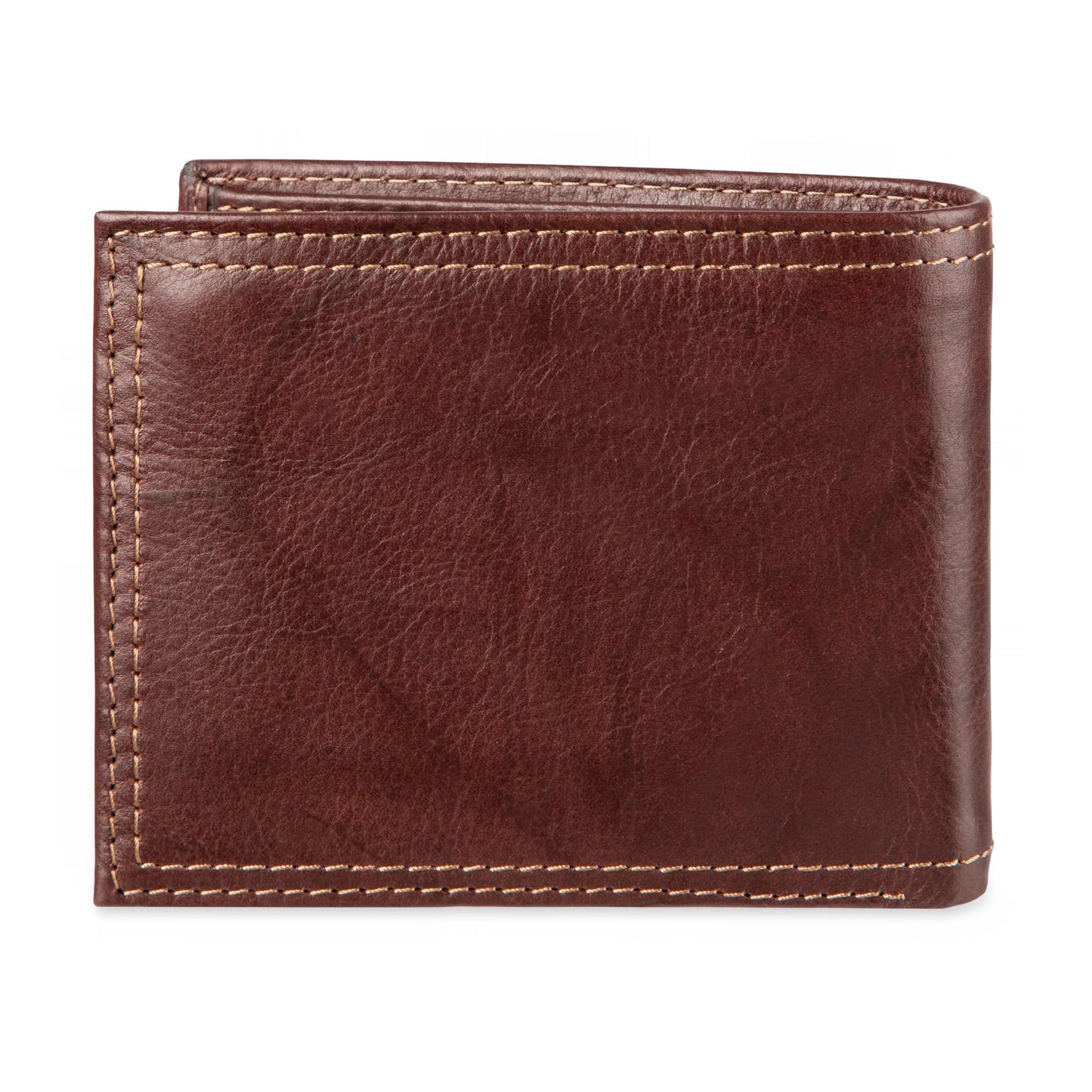 Dockers Men's Rfid Blocking Extra Capacity Leather Bifold Wallet, Brown, One Size