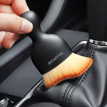 TEUOPIOE Car Interior Cleaning Brush, Car Duster Interior,Car Detailing Brush Dusting Brush,Car Interior Cleaning Tool, Auto Soft Hair Car Brush,Auto Interior Dust Brush for Air Vents(Brown)