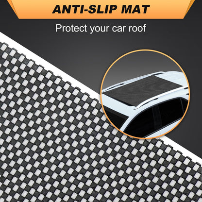 Sailnovo Car Rooftop Cargo Carrier Roof Bag, 15 Cubic Feet Waterproof Rooftop Cargo Carrier Bag, Fit Car with Without Luggage Rack - Cartop Carrier Bag with Tie-Down Strap, Safety Hook