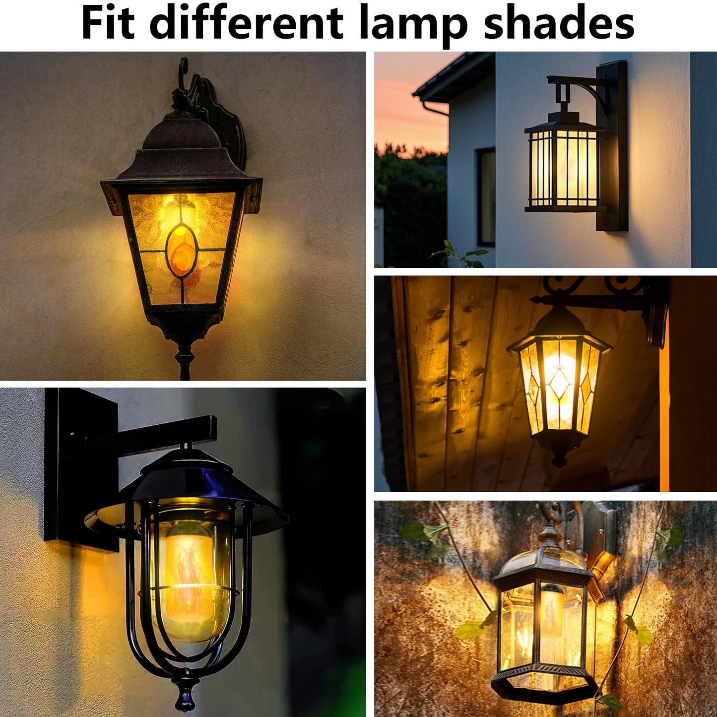 Swingers Upgraded LED Flame Light Bulbs,3 Modes Flickering Light Bulbs,E26 Base Fire Flame Bulb for Christmas Decorations Outdoor, Halloween Lights Patio Indoor Home Decor (Yellow, 2 Pack)