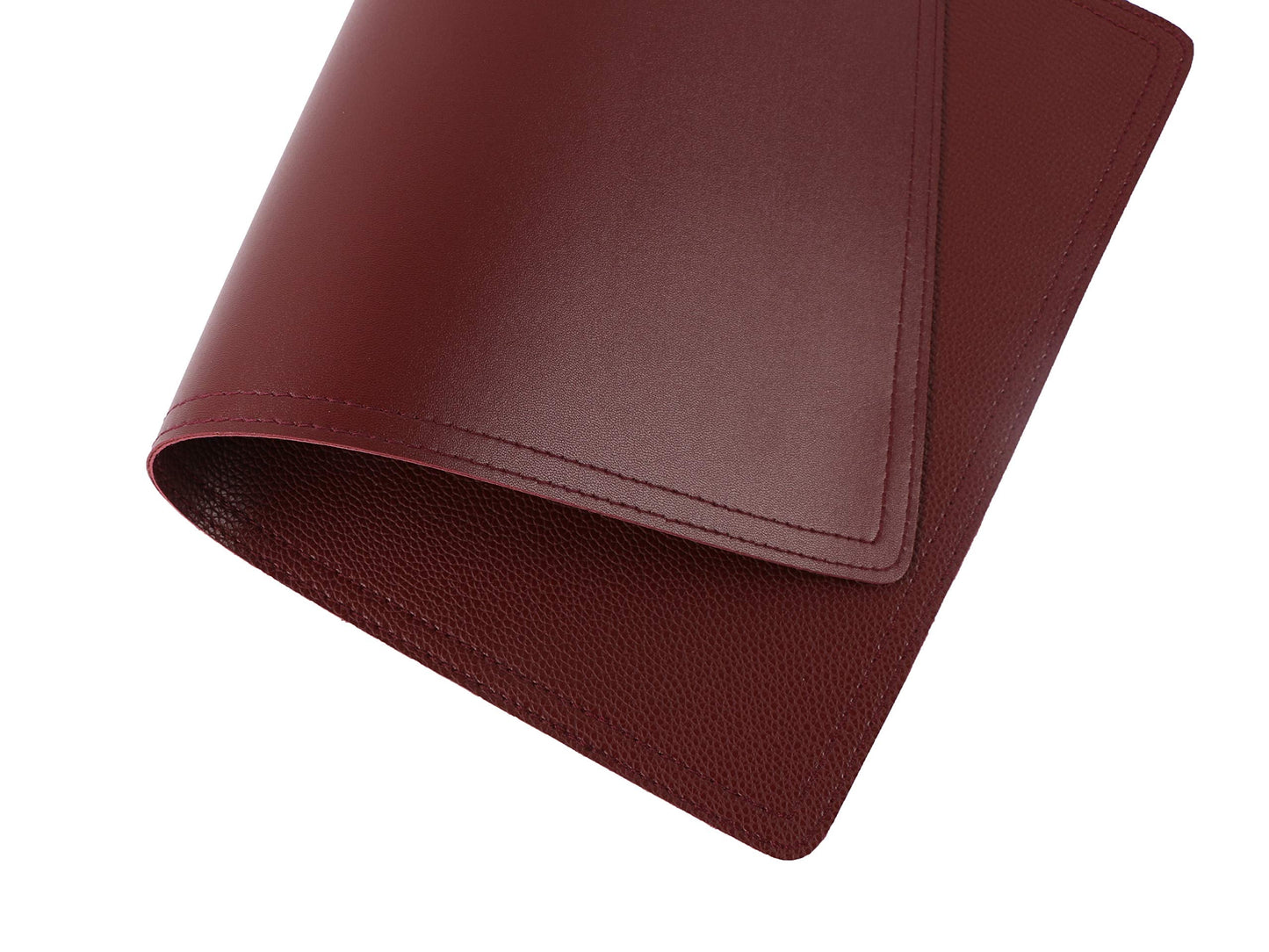 Faux Leather Red Placemats, PU Table Mats, Set of 4, Waterproof, Stain Resistant, Heat Resistant, Non-Slip Easy to Clean for Kitchen Dining Table,Conference Table
