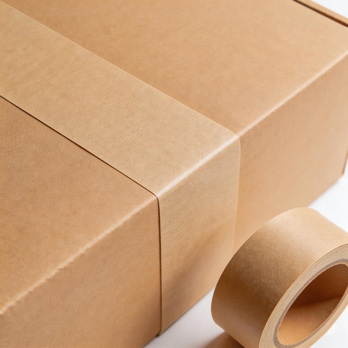 Joisonwoo Water Activated Gummed Kraft Paper Tape, Water Activated Tape Brown, 6-Rolls 2.75" x375ft, Heavy Duty for Moving & Tamper Evident Shipping