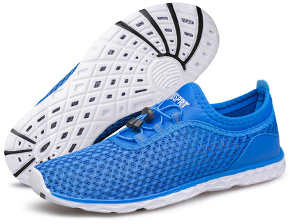 DOUSSPRT Men's Water Shoes Quick Drying Sports Aqua Shoes RoyalBlue Size 8