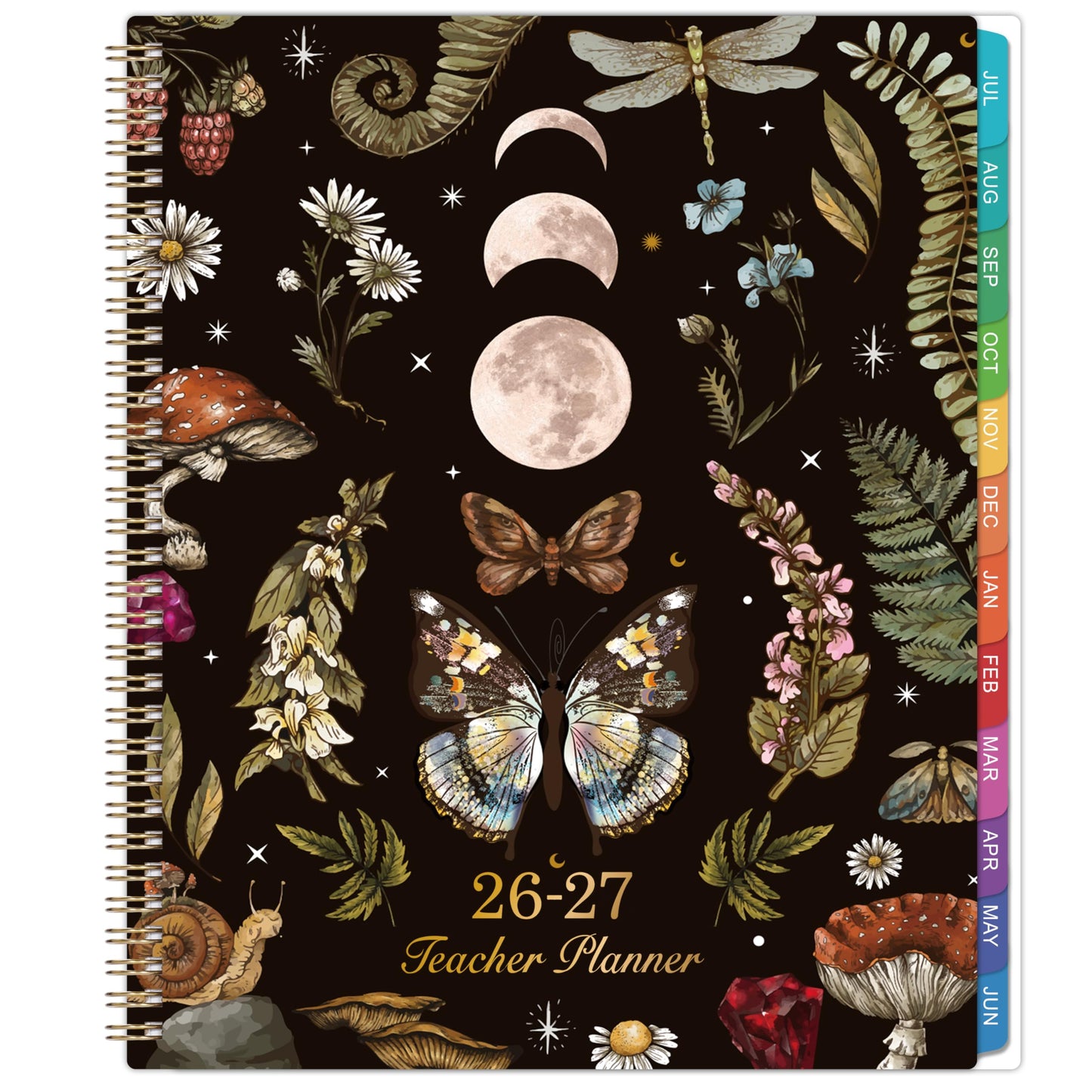 2026-2027 Teacher Planner, Lesson Planner 2026-2027, 8.5" x 11", July 2026 - Jun. 2027, Colorful Monthly Tabs, Inner Pocket
