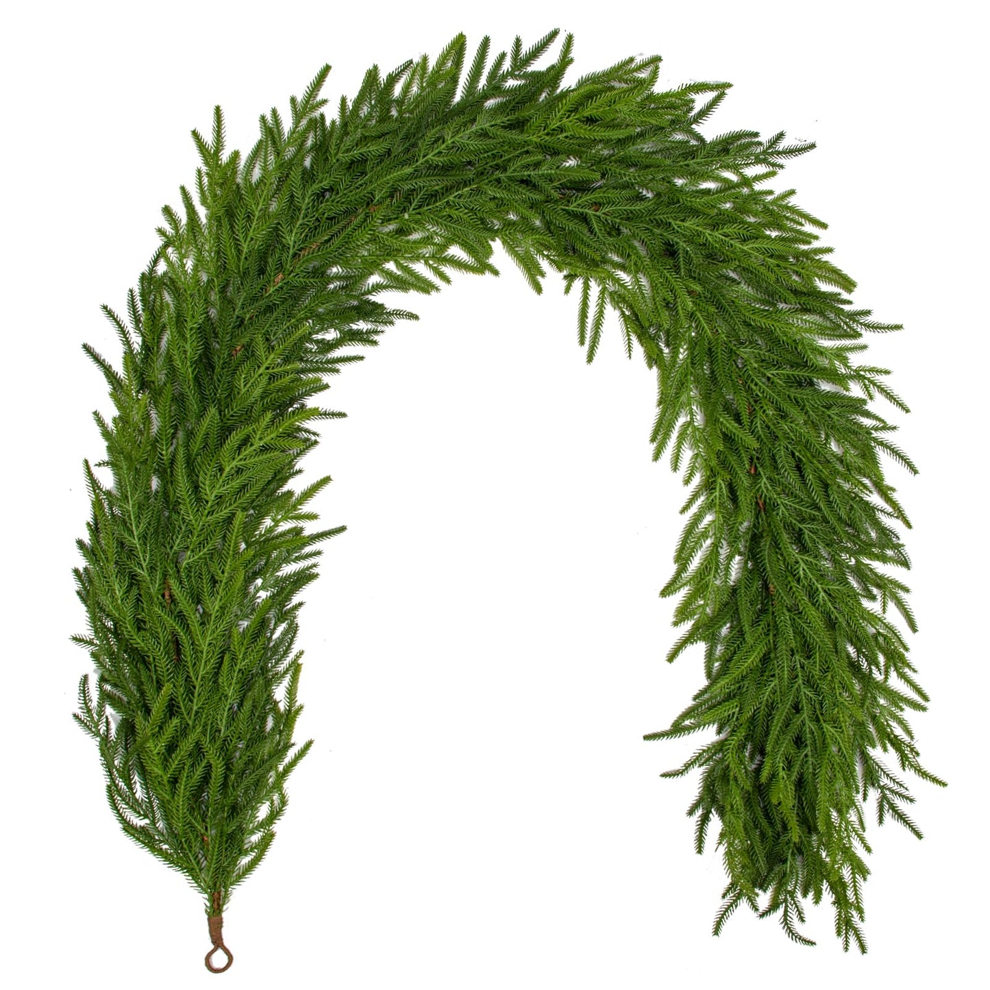 Hollyone 6FT Norfolk Pine Garland Real Touch Winter Pine Garland Faux Christmas Garlands Artificial Greenery Plant for Table Fireplace Mantle Wall Indoor Outdoor Mantle Holiday Christmas Home Decor