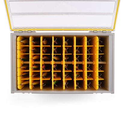 Plano EDGE Deep Hang Box, Stores 48 Crankbaits, with Rust-Preventive Rustricor, Dri-Loc Watertight Seal, WaterWick, DuraView Transparent Lid, Stackable Storage for Fishing Organization
