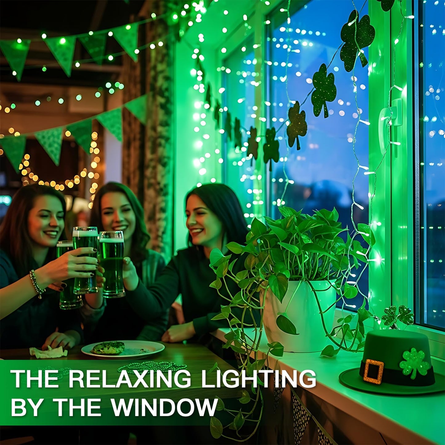 suddus Connectable Green Chirstmas Lights Outdoor with Remote, 66ft 200 LED String Lights Plug in Waterproof, Dimmable Clear Wire Fairy Lights for Xmas Tree,Halloween,Garden,Porch,Party,Dorm Decor