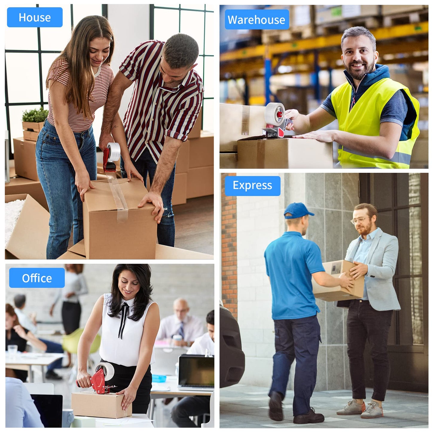 JARLINK Clear Packing Tape (12 Rolls), Heavy Duty Packaging Tape for Shipping Packaging Moving Sealing, Stronger & Thicker 2.8mil, 1.88 inches Wide, 60 Yards Per Roll, 720 Total Yards