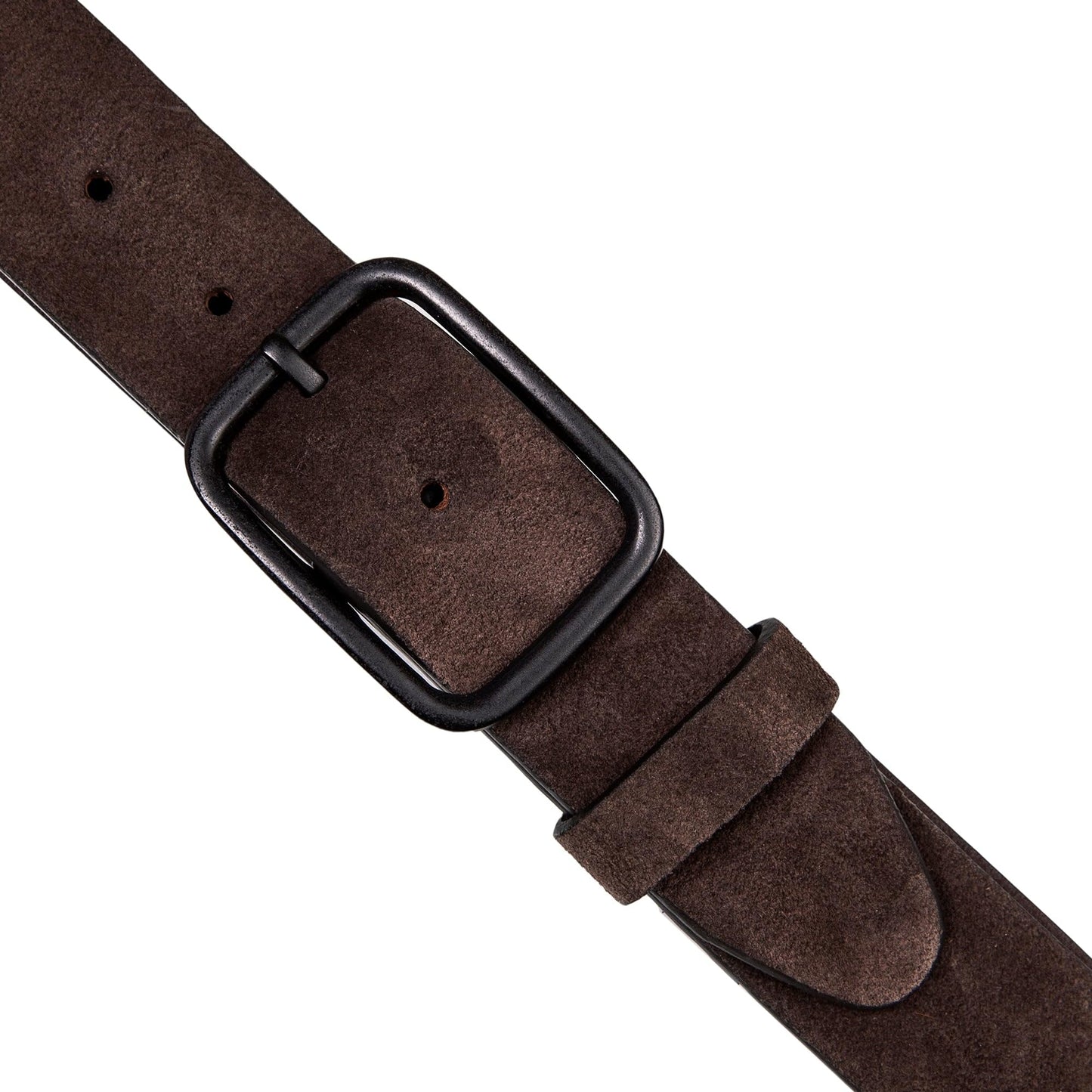 Lucky Brand Men's Jeans Leather Belt | Classic | Casual | Everyday | American Heritage | Genuine Leather | Metal Buckle, Distressed Suede - Brown, 40 Inch