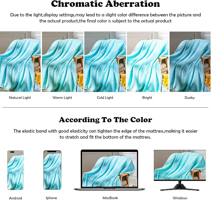 NEWCOSPLAY Super Soft Twin Blanket Turquoise Premium Silky Flannel Fleece Leaves Pattern Lightweight Bed Blanket All Season Use (Turquoise, Twin(60"x80"))