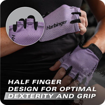 Power Gloves 3.0 - Durable Half Finger Weightlifting Gloves with Adjustable Wrist Closure, Breathable Leather Palm, Women's