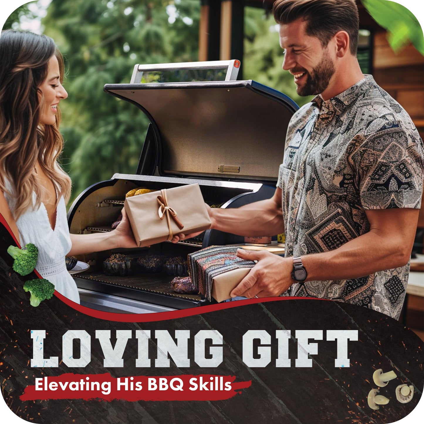 KITCHEN PERFECTION Silicone Smoker Oven Gloves -Extreme Heat Resistant BBQ Gloves -Handle Hot Food Right on Your Smoker Grill Fryer Pit|Waterproof Oven Mitts Grill Gloves |Superior Value Set+3 Bonuses