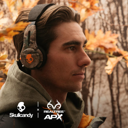 Skullcandy Icon ANC Wireless On-Ear Bluetooth Headphones, Active Noise Cancelling, 60 Hours Battery, Sweat Water Resistant, Foldable Durable Travel Ready, Microphone for iPhone Android - Realtree APX