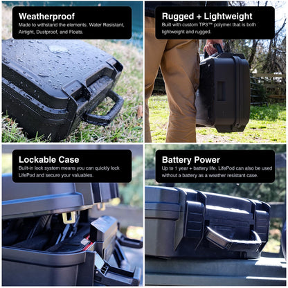 VAULTEK LifePod XT Series Weatherproof Multiple Handgun Safe Modular Interior Secure Rugged Portable Lockbox with Backlit Keypad (Standard)