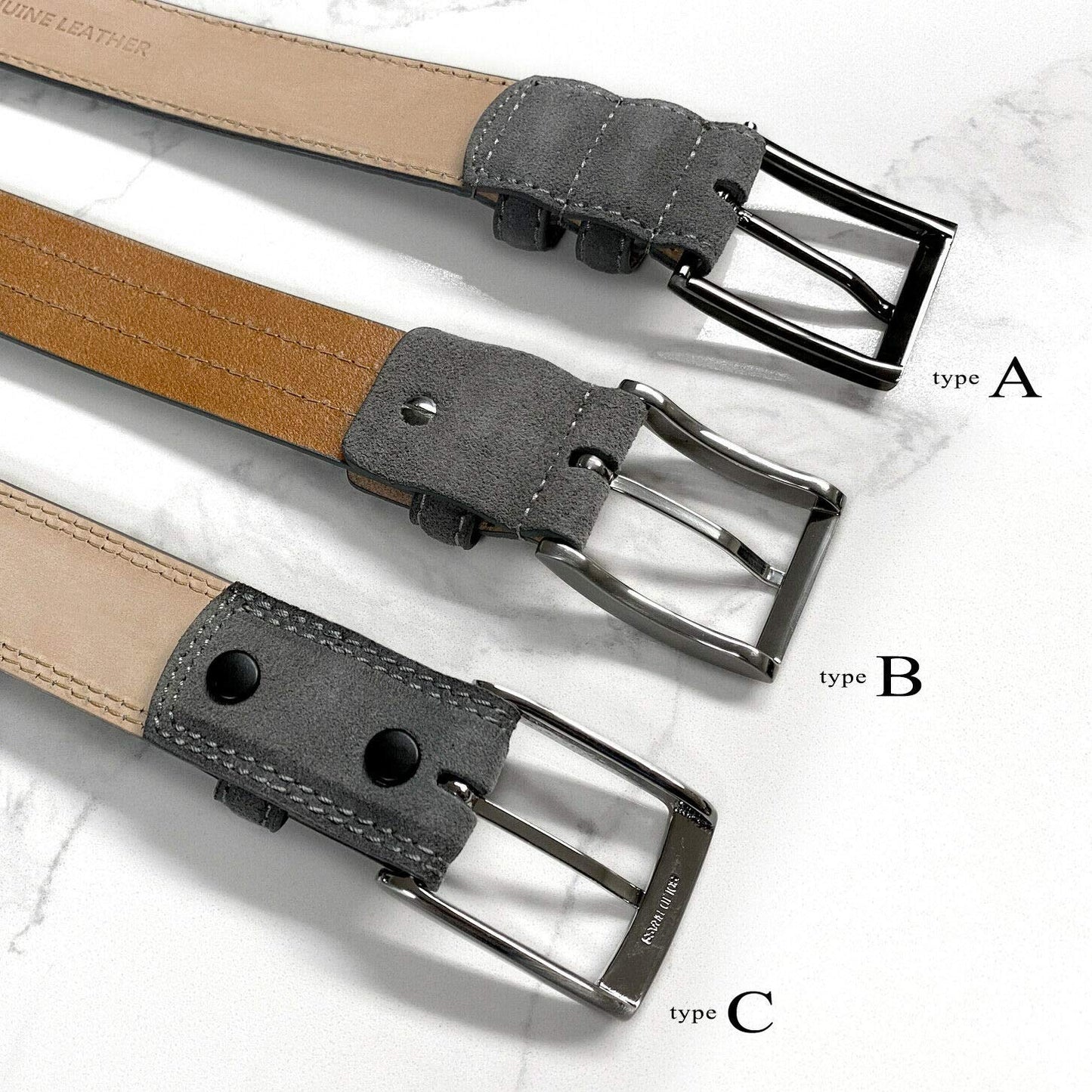BS110 Men's Belt Suede Full Leather Belt Casual Dress Leather Belt 1-3/8"(35mm) Wide (Taupe, 38)