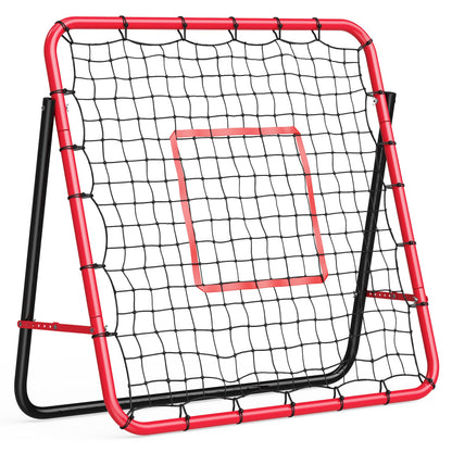 Garvee 3.3x3.3 FT Soccer Baseball Rebounder Adjustable Soccer Goal and Bounce Back Net with Steel Frame Multi-Sport Training Equipment for Control Passing Practice Easy Setup Teens Adults
