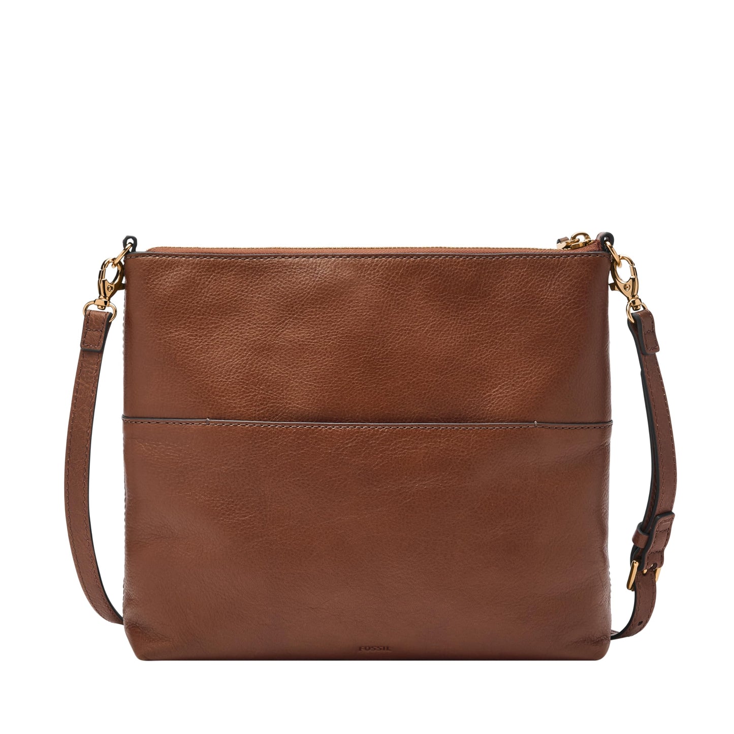 Fossil Women's Fiona Leather Small Crossbody Purse Handbag, Brown (Model: ZB7668200)