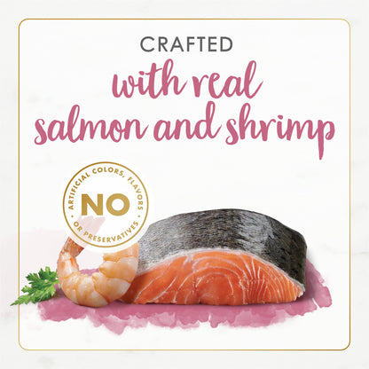 Purina Fancy Feast Wet Cat Food Gourmet Naturals Wild Alaskan Salmon and Shrimp Recipe in Wet Cat Food Gravy - (Pack of 12) 3 oz. Cans