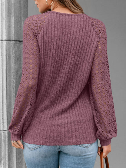 AUTOMET Women Long Sleeve Shirts Fall Lace Tops 2025 Fashion V Neck Sweaters Dressy Casual Winter Tunic Blouse Trendy Outfit