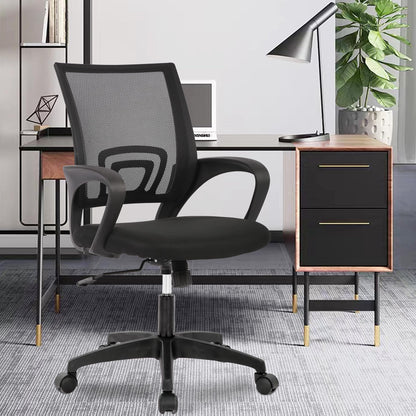 PayLessHere Home Office Chair Desk Computer Chair Adjustable Ergonomic Lumbar Support Armrest Executive with High Density Mesh 360 Degree Swivel Chair for Men Women Adults, Black