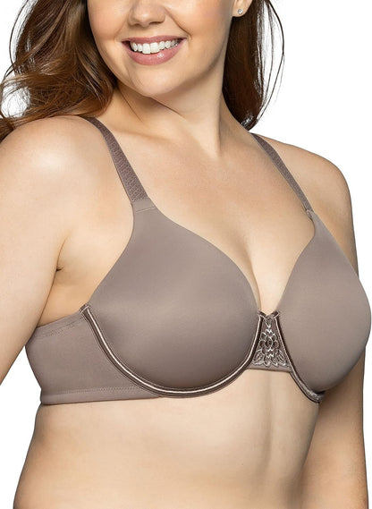 Vanity Fair Womens Full Figure Beauty Back Smoothing Bra, 4 Way Stretch Fabric, Lightly Lined Cups Up to H
