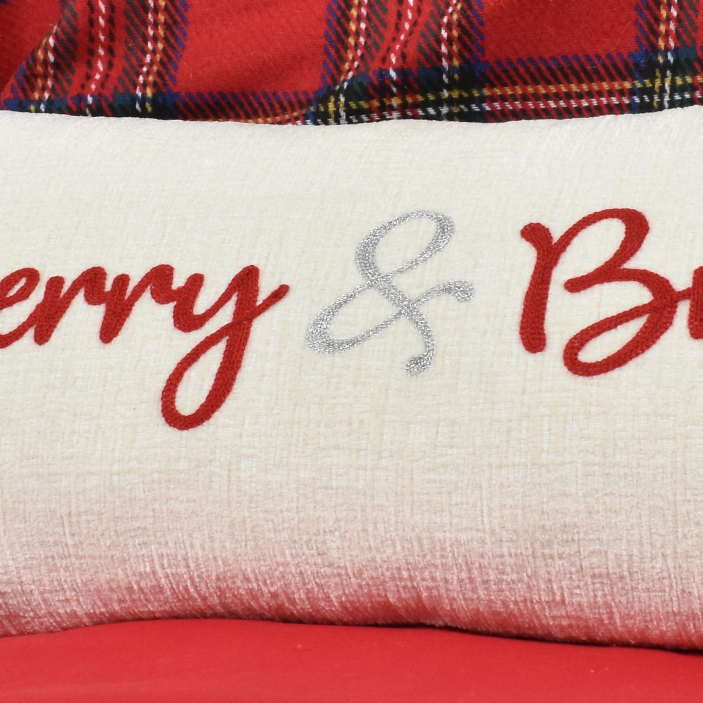 LOOPUINHOM Nice Merry and Bright Christmas Decor Cotton Burlap Decorative Rectangle Throw Lumbar Waist Pillow Case Cushion Cover for Couch Living Room 12X24 inches