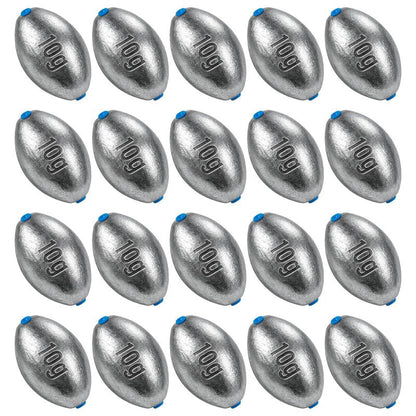 Alwonder Egg Sinkers Fishing Weights, Oval Lead Fishing Weights Sinkers Bass Fishing Casting Egg Sinker Saltwater Freshwater Tackle 3/8oz
