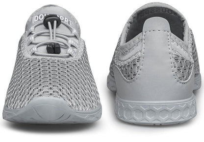 DOUSSPRT Men's Water Shoes Quick Drying Sports Aqua Shoes AllGrey Size 13