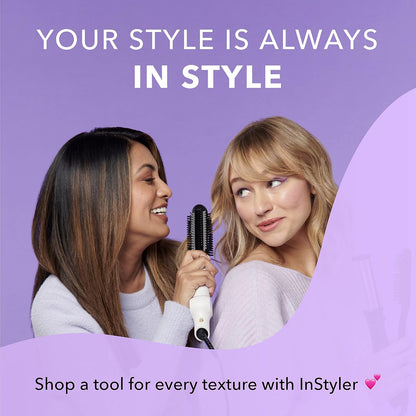 InStyler Straight UP Ceramic, Professional, Heated Styling Brush| Digital Temperature Display| 65 Individual Ceramic Heating Pla